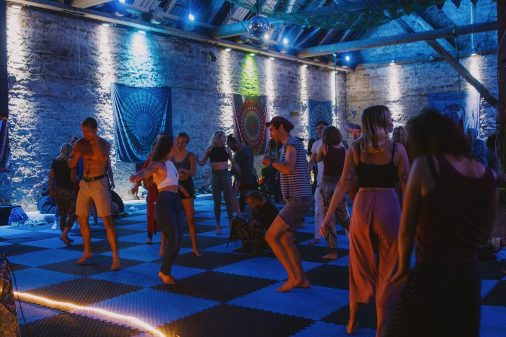 Dancers moving freely at Ecstatic Dance Göttingen